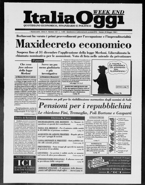 Italia oggi : quotidiano di economia finanza e politica